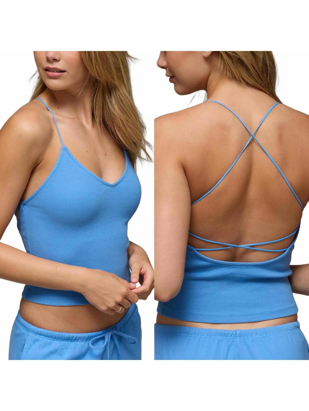 AE Strappy-Go-Lucky Tank Top American Eagle NWT Waterfall Splash Small